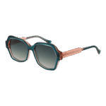 Ana Hickmann Quadrat Sonnenbrille HI9187 54H01 in Grün – 45° Seitenansicht