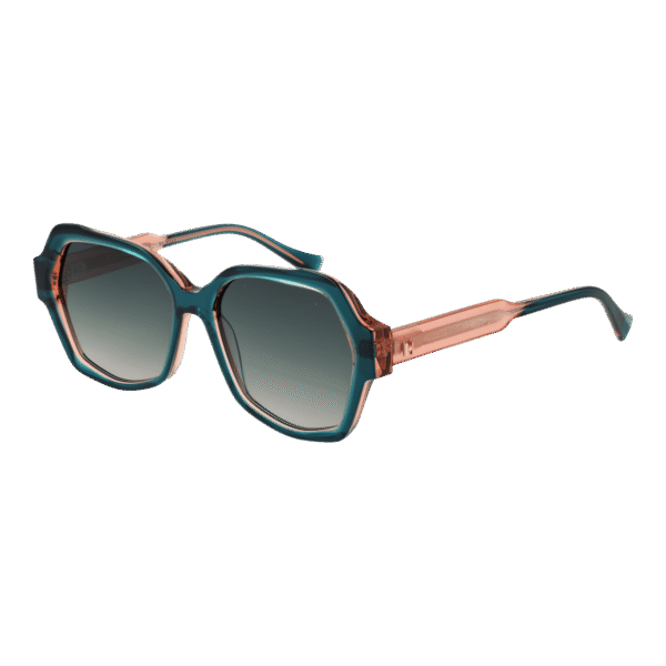 Ana Hickmann Quadrat Sonnenbrille HI9187 54H01 in Grün – 45° Seitenansicht