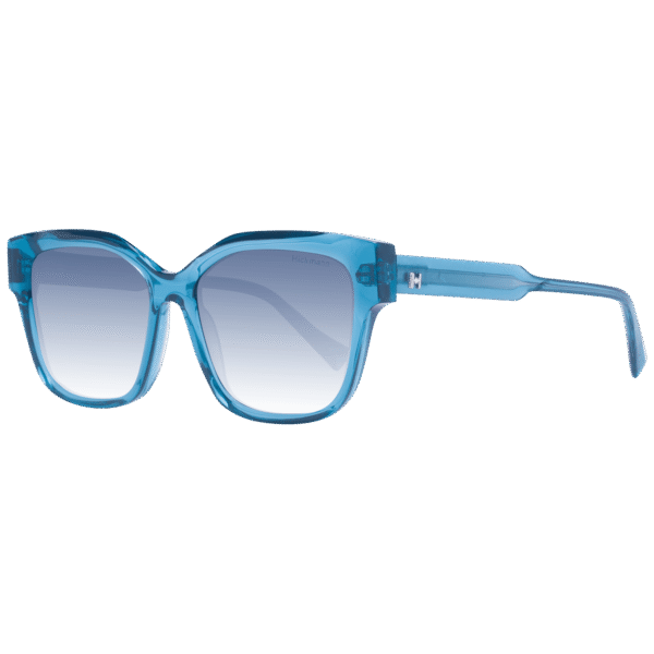 Ana Hickmann Quadrat Sonnenbrille HI9188 54T01 in Blau – 45° Seitenansicht