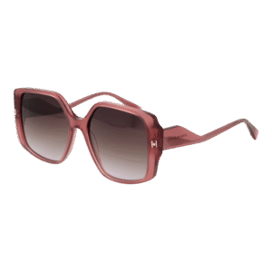 Ana Hickmann Quadrat Sonnenbrille HI9189 56T01 in Rosa – 45° Seitenansicht