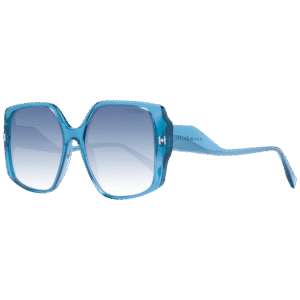 Ana Hickmann Quadrat Sonnenbrille HI9189 56T02 in Blau – 45° Seitenansicht