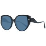 Ana Hickmann Schmetterling Sonnenbrille HI9190 57A01 in Schwarz – 45° Seitenansicht