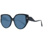Ana Hickmann Schmetterling Sonnenbrille HI9190 57A01 in Schwarz – 45° Seitenansicht