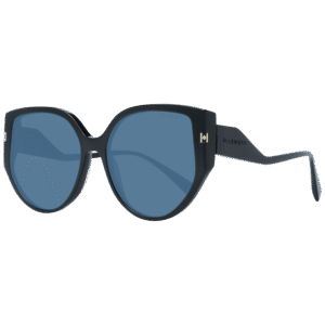 Ana Hickmann Schmetterling Sonnenbrille HI9190 57A01 in Schwarz – 45° Seitenansicht