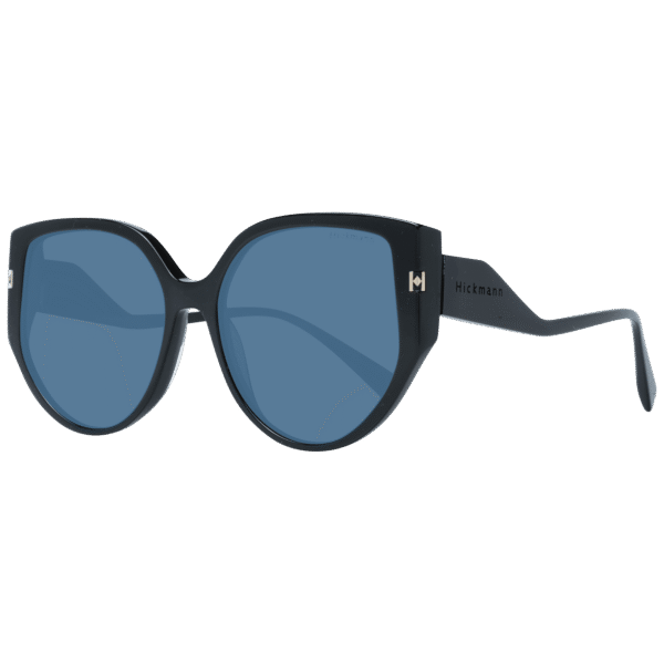 Ana Hickmann Schmetterling Sonnenbrille HI9190 57A01 in Schwarz – 45° Seitenansicht