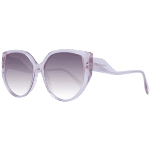 Ana Hickmann Schmetterling Sonnenbrille HI9190 57T01 in Pink – 45° Seitenansicht