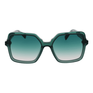 Ana Hickmann Sonnenbrille HI9195 56T01 – Frontansicht mit Azetat Rahmen und Grün Gläsern