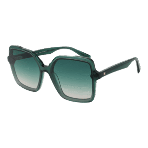 Ana Hickmann Quadrat Sonnenbrille HI9195 56T01 in Grün – 45° Seitenansicht