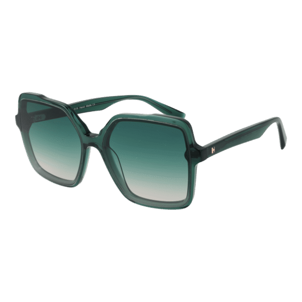 Ana Hickmann Sonnenbrille HI9195 56T01 – 45° Seitenansicht Ana Hickmann Quadrat Sonnenbrille HI9195 56T01 in Grün – 45° Seitenansicht