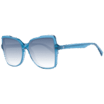 Ana Hickmann Schmetterling Sonnenbrille HI9196 55T01 in Blau – 45° Seitenansicht