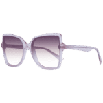 Ana Hickmann Schmetterling Sonnenbrille HI9196 55T02 in Rosa – 45° Seitenansicht