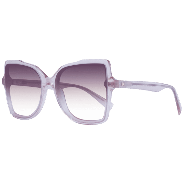 Ana Hickmann Schmetterling Sonnenbrille HI9196 55T02 in Rosa – 45° Seitenansicht