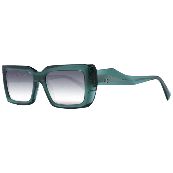 Ana Hickmann Rechteck Sonnenbrille HI9199 53T01 in Grün – 45° Seitenansicht