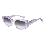 Ana Hickmann Katzenaugen Sonnenbrille HI9211 54T02 in Lila – 45° Seitenansicht
