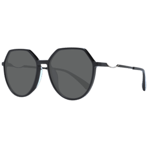 Ana Hickmann Rund Sonnenbrille HIC9025 59A01 in Schwarz – 45° Seitenansicht