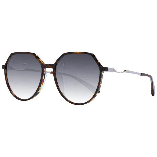 Ana Hickmann Sonnenbrille HIC9025 59G21 – 45° Seitenansicht Ana Hickmann Rund Sonnenbrille HIC9025 59G21 in Braun – 45° Seitenansicht