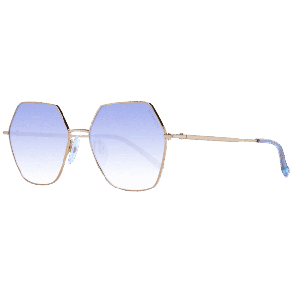 Ana Hickmann Sonnenbrille HIY3000 5305A – 45° Seitenansicht Ana Hickmann Geometric Sonnenbrille HIY3000 5305A in Gold – 45° Seitenansicht