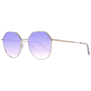 Ana Hickmann Rund Sonnenbrille HIY3001 5205A in Gold – 45° Seitenansicht
