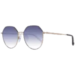 Ana Hickmann Rund Sonnenbrille HIY3001 5209A in Schwarz – 45° Seitenansicht