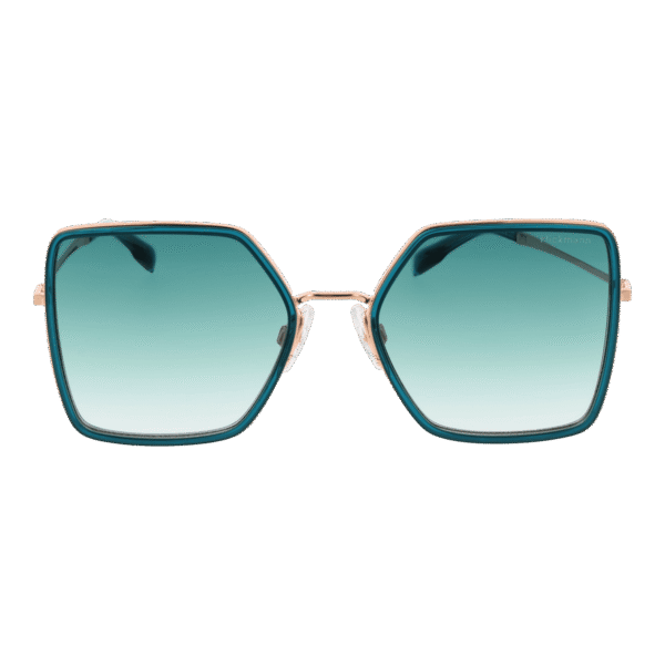 Ana Hickmann Sonnenbrille HIY3002 52H01 – Frontansicht mit Metall Rahmen und Grün Gläsern