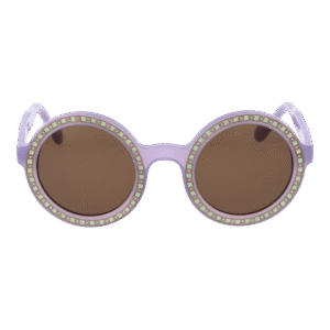 Andy Wolf Sonnenbrille Wonder 46C – Frontansicht mit Azetat Rahmen und Braun Gläsern