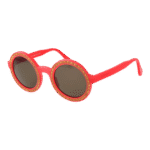 Andy Wolf Rund Sonnenbrille Wonder 46D in Rot – 45° Seitenansicht