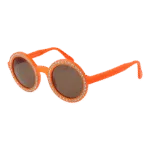 Andy Wolf Rund Sonnenbrille Wonder 46E in Orange – 45° Seitenansicht