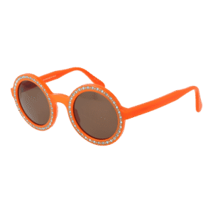 Andy Wolf Rund Sonnenbrille Wonder 46E in Orange – 45° Seitenansicht