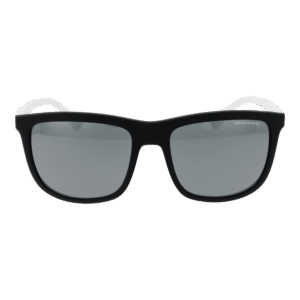 Armani Exchange Sonnenbrille 0AX4093S 568078Z3 – Frontansicht mit Kunststoff Rahmen und Grau Gläsern