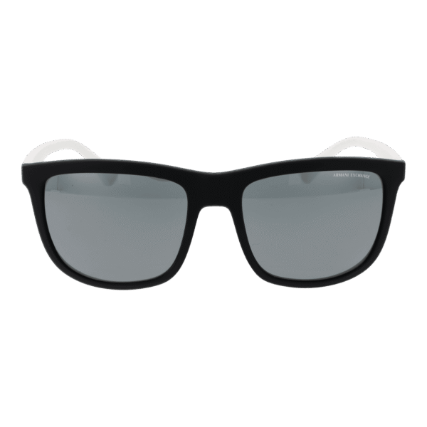Armani Exchange Sonnenbrille 0AX4093S 568078Z3 – Frontansicht mit Kunststoff Rahmen und Grau Gläsern