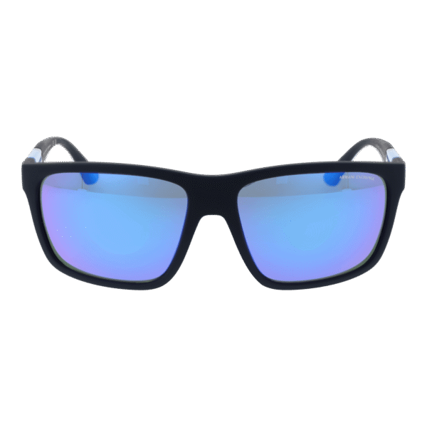 Armani Exchange Sonnenbrille 0AX4121S 59818125 – Frontansicht mit Kunststoff Rahmen und Blau Gläsern