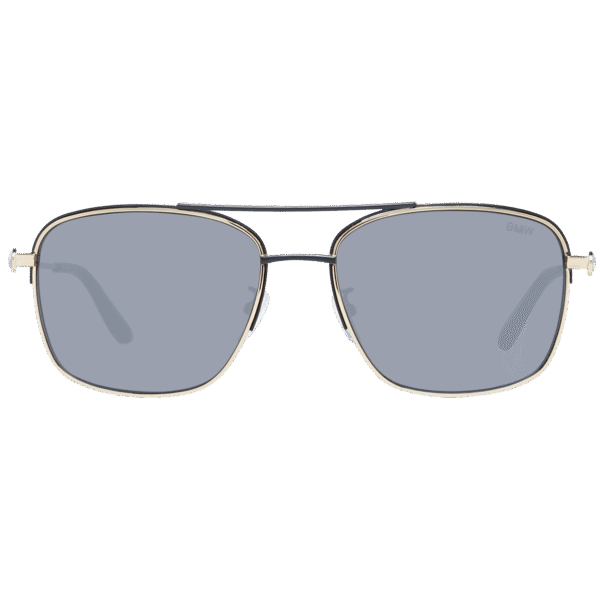 BMW Sonnenbrille BW0029-D 6030A – Frontansicht mit Metall Rahmen und Grau Gläsern