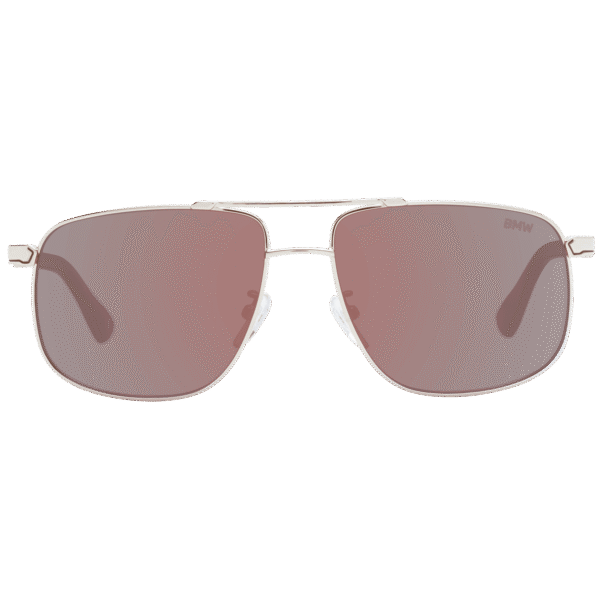BMW Sonnenbrille BW0031 5733L – Frontansicht mit Metall Rahmen und Braun Gläsern