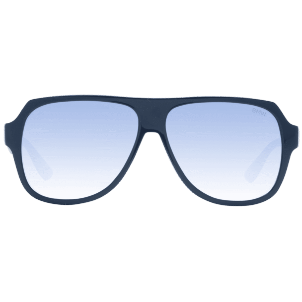 BMW Sonnenbrille BW0035 5992W – Frontansicht mit Kunststoff Rahmen und Blau Gläsern