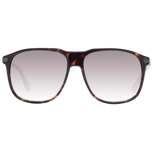 BMW Sonnenbrille BW0036 5852P – Frontansicht mit Kunststoff Rahmen und Braun Gläsern