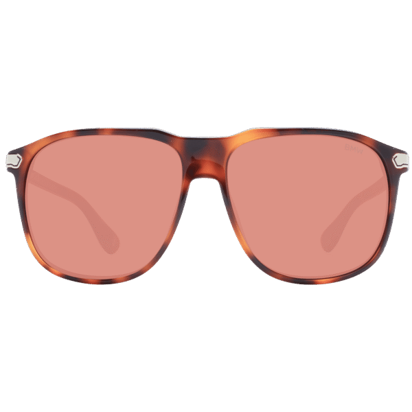 BMW Sonnenbrille BW0036 5853U – Frontansicht mit Kunststoff Rahmen und Orange Gläsern