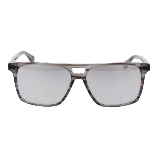 BMW Sonnenbrille BW0038 5720C – Frontansicht mit Azetat Rahmen und Grau Gläsern