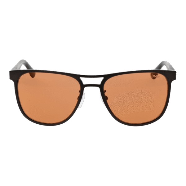 BMW Sonnenbrille BW0042-H 5609U – Frontansicht mit Aluminium Rahmen und Orange Gläsern