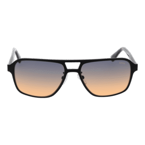 BMW Sonnenbrille BW0043-H 5705W – Frontansicht mit Aluminium Rahmen und Blau Gläsern