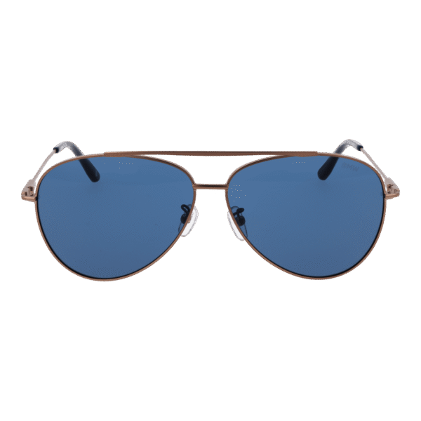 BMW Sonnenbrille BW0045-H 6235V – Frontansicht mit Metall Rahmen und Blau Gläsern