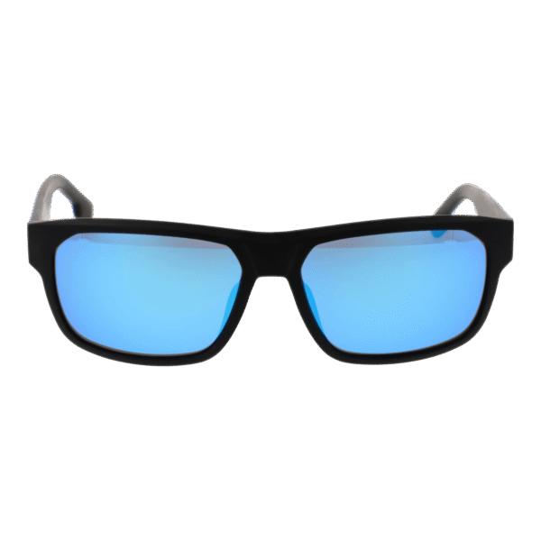 BMW Motorsport Sonnenbrille BS0019 5902X – Frontansicht mit Kunststoff Rahmen und Blau Gläsern