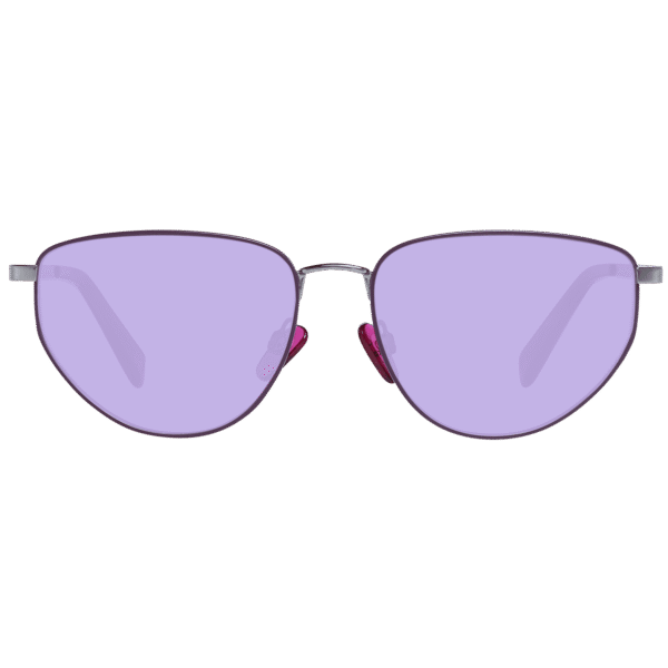 Benetton Sonnenbrille BE7033 56761 – Frontansicht mit Metall Rahmen und Lila Gläsern