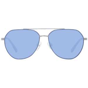 Benetton Sonnenbrille BE7034 57594 – Frontansicht mit Edelstahl Rahmen und Blau Gläsern