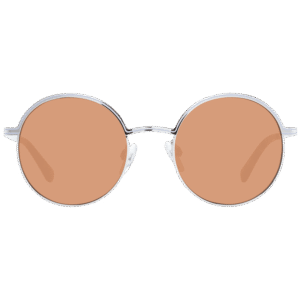 Benetton Sonnenbrille BE7037 49813 – Frontansicht mit Edelstahl Rahmen und Braun Gläsern