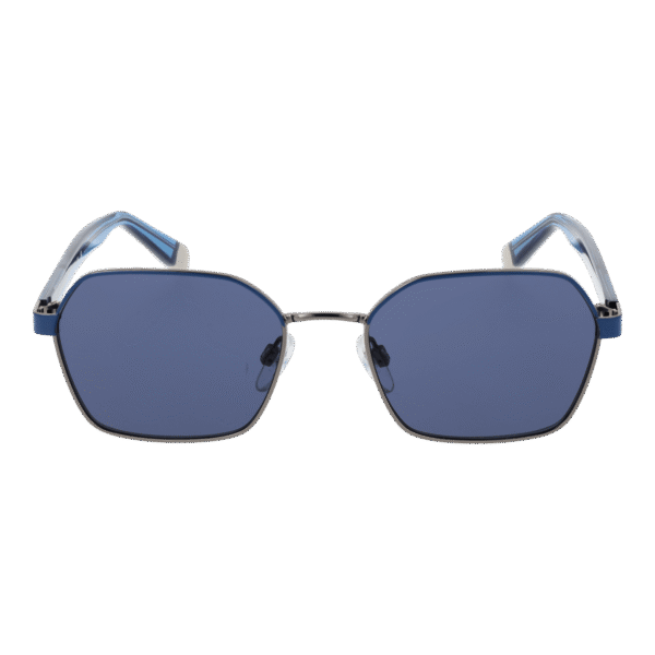 Benetton Sonnenbrille BE7041 52940 – Frontansicht mit Metall Rahmen und Blau Gläsern