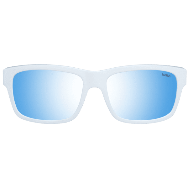 Bolle Sonnenbrille 12183 Jude 57 – Frontansicht mit Kunststoff Rahmen und Blau Gläsern