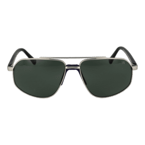 Botaniq Sonnenbrille BIS-7016 59006 – Frontansicht mit Edelstahl Rahmen und Grün Gläsern