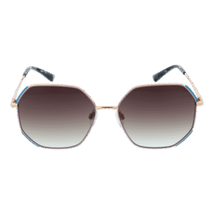 Bulget Sonnenbrille BG3325 5805A – Frontansicht mit Metall Rahmen und Braun Gläsern