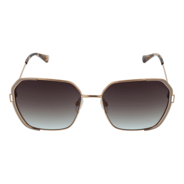Bulget Sonnenbrille BG3328 5901B – Frontansicht mit Metall Rahmen und Braun Gläsern