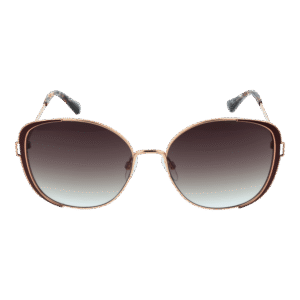 Bulget Sonnenbrille BG3329 5907A – Frontansicht mit Metall Rahmen und Braun Gläsern